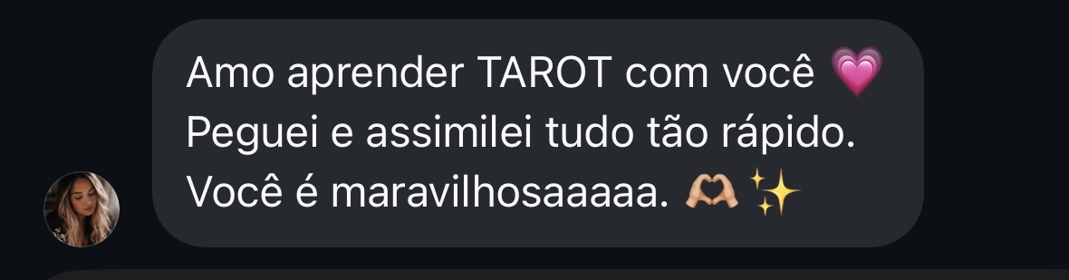 Depoimento 6 de aluna sobre o Curso Completo de Tarot para Iniciantes
